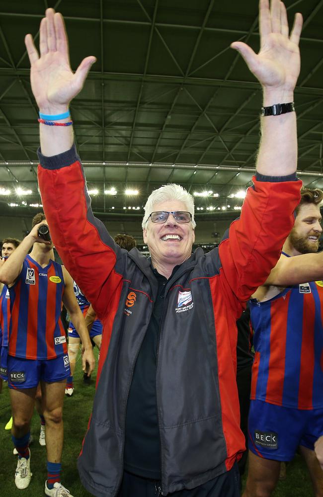 VFL Grand Final. Port Melbourne vs Richmond at Etihad Stadium. Port Melbourne coach Gary Ayres after todays win . Pic: Michael Klein