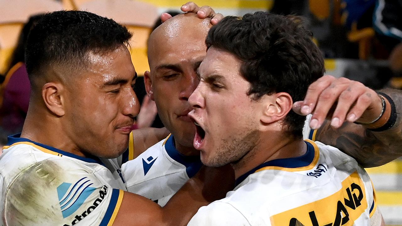 The Eels produced a huge upset with a thrilling win over the Storm. (Photo by Bradley Kanaris/Getty Images)