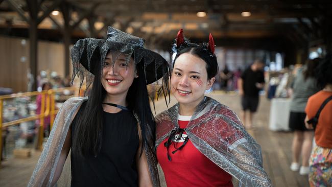 Gam Chayanin Kiti and Wim Chanapa Manthonglueang at the Spooktacular Halloween Markets at the Goods Shed. October 26, 2024. Picture: Christine Schindler