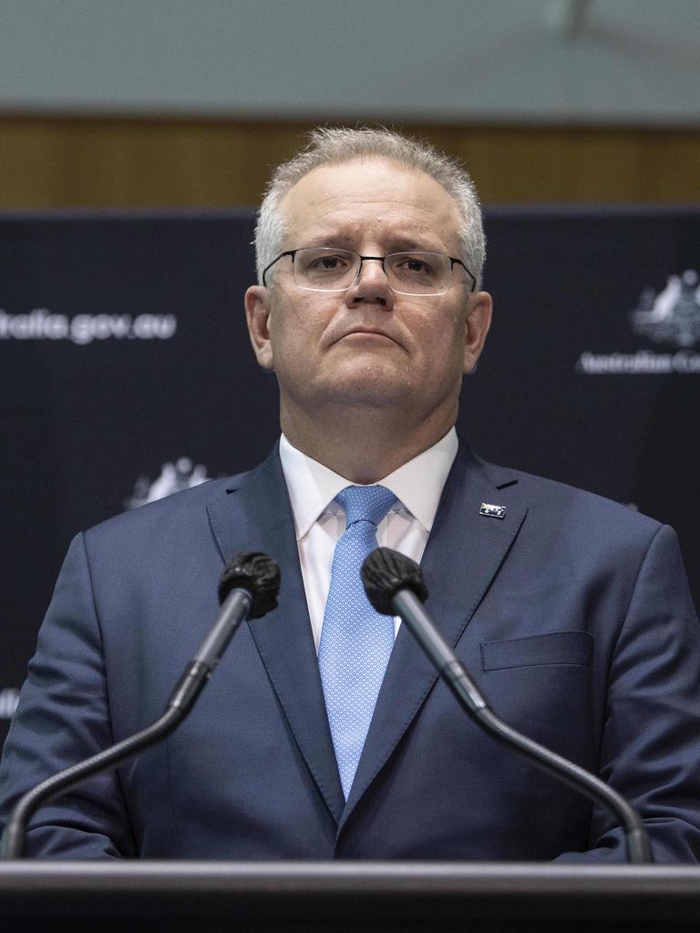 Prime Minister Scott Morrison has given no indication on when borders will open to international travel again. Picture: NCA NewsWire /Gary Ramage
