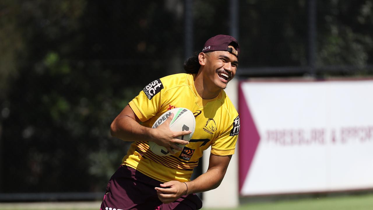 The Broncos have denied that Brendan Piakura will be shopped around the fit Reece Walsh under their salary cap. Picture: Liam Kidston