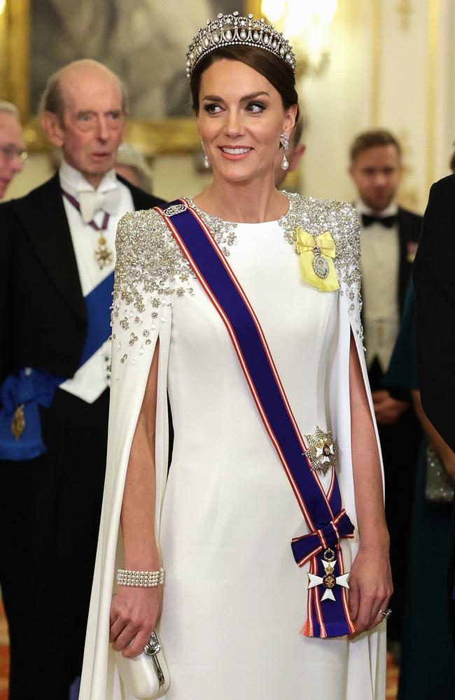 Catherine, Princess of Wales during the State Banquet at Buckingham Palace on November 22, 2022 in London, England. Picture: Chris Jackson/Getty Images