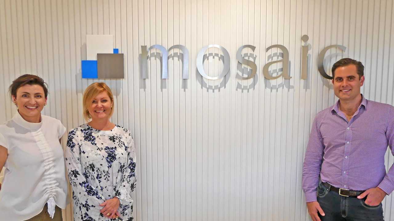 Mosaic's Bobbie Murphy, business development and events, Kim Brand, executive assistant and office manager, and Marcus Muir, Sunshine Coast sales manager.