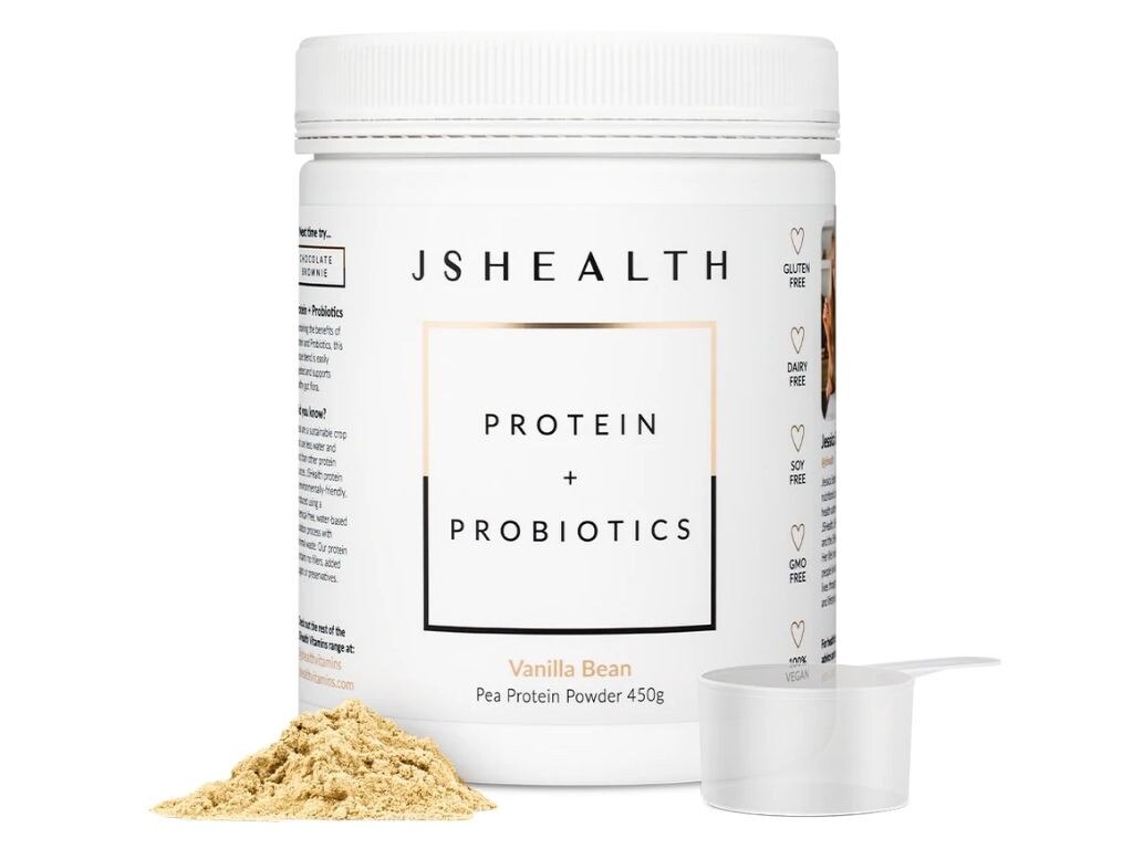 This protein powder is packed with probiotics.