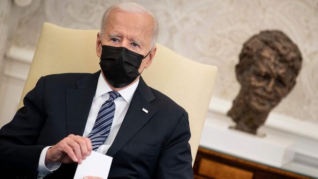 US President Joe Biden in the Oval Office of the White House in Washington. Picture: AFP