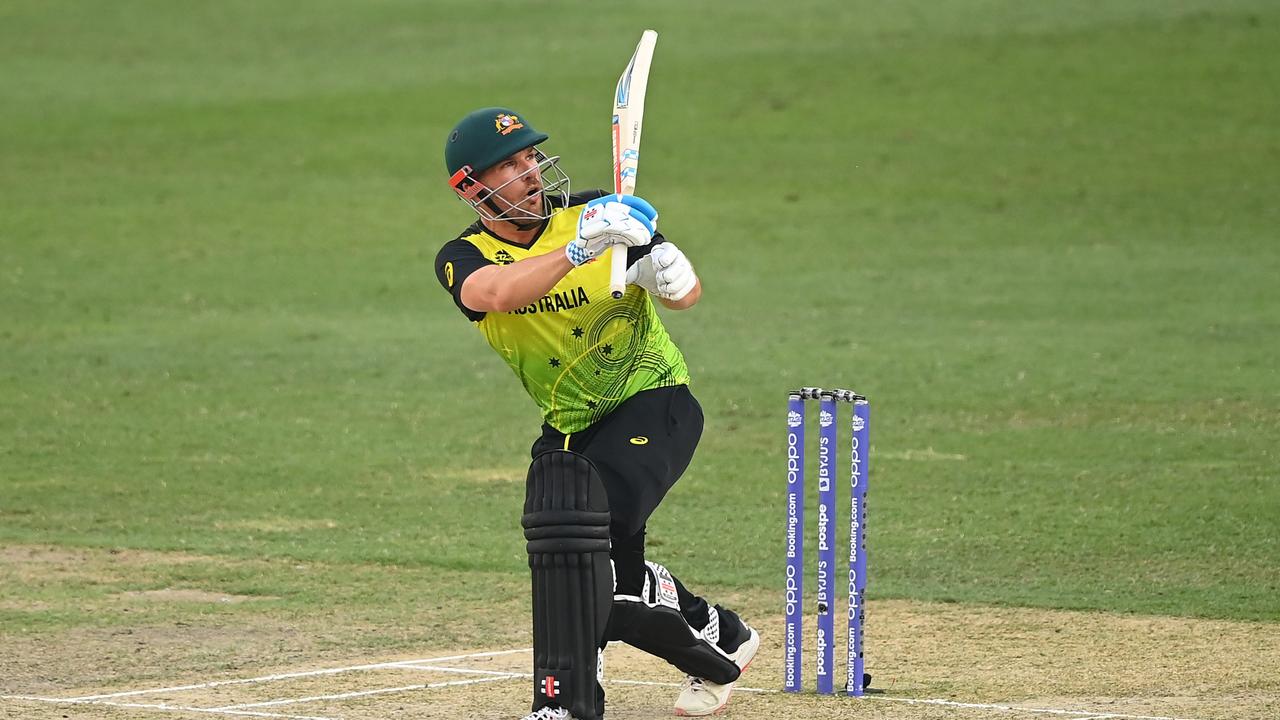 Aaron Finch was on fire. (Photo by Alex Davidson/Getty Images)