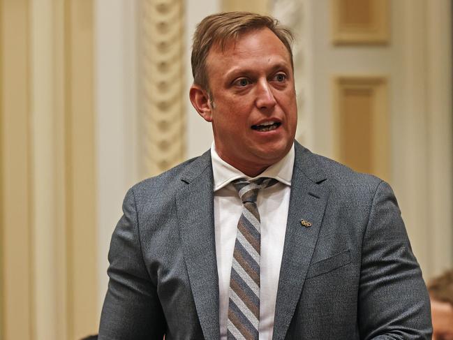 Deputy Premier Steven Miles speaking during Parliament. Pics Tara Croser.