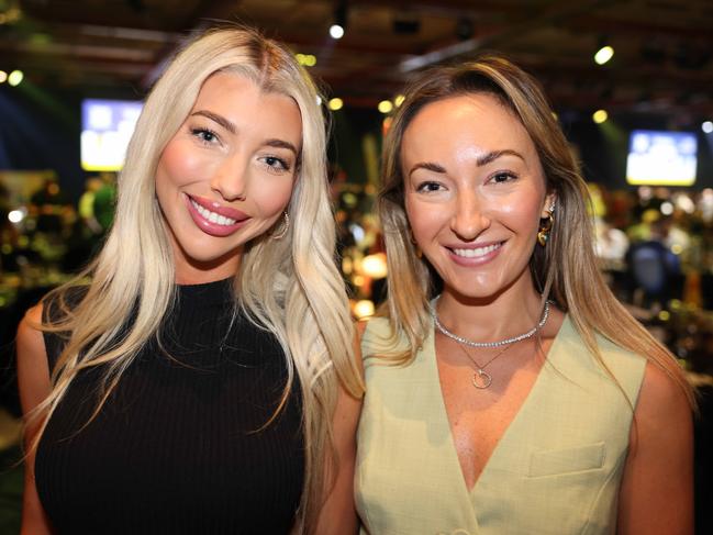 Lily Belle and Chelsea Gates at the Ray White Surfers Paradise Business Meets Sport lunch 2024 for Gold Coast at Large. Picture, Portia Large.