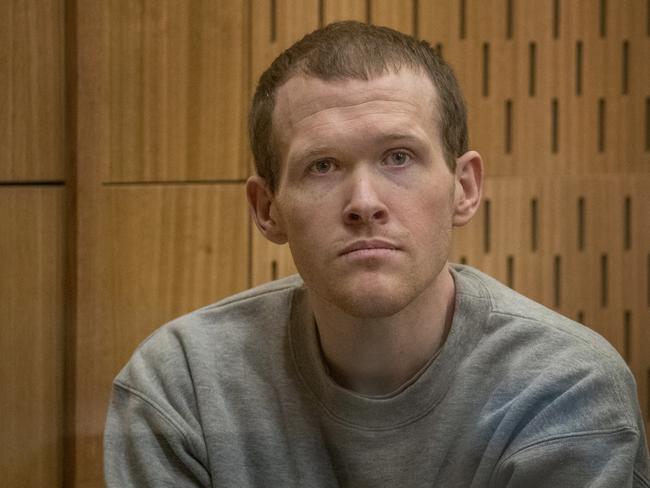 Brenton Tarrant in the courtroom. Picture: Getty Images