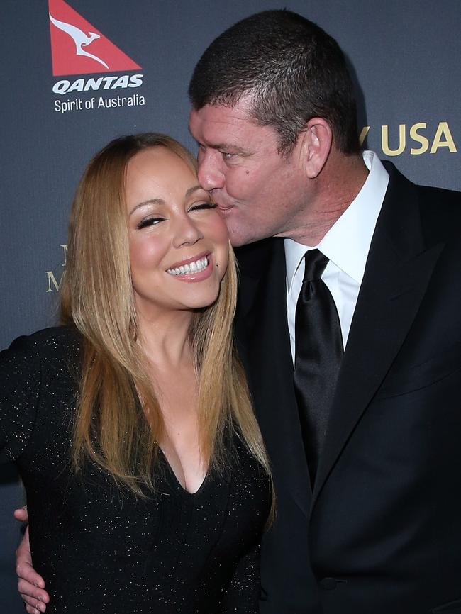 Packer with then-fiancee Mariah Carey in 2016.