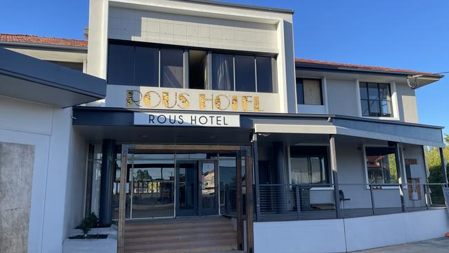 The Rous Hotel after the floods.