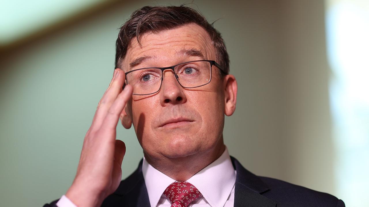 Alan Tudge during a press conference in Parliament House in Canberra. Picture: NCA NewsWire / Gary Ramage