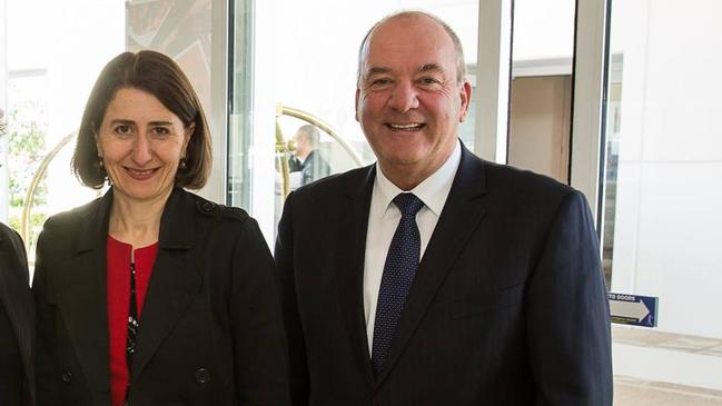 Gladys Berejiklian and Daryl Maguire at the Board of Riverina Eastern Organisation of Councils event in Wagga Wagga on October 31, 2017. Picture: Facebook