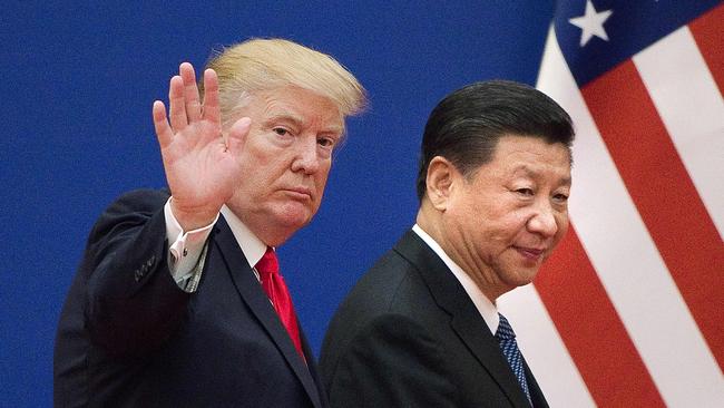 US President Donald Trump and China's President Xi Jinping. Picture: AFP