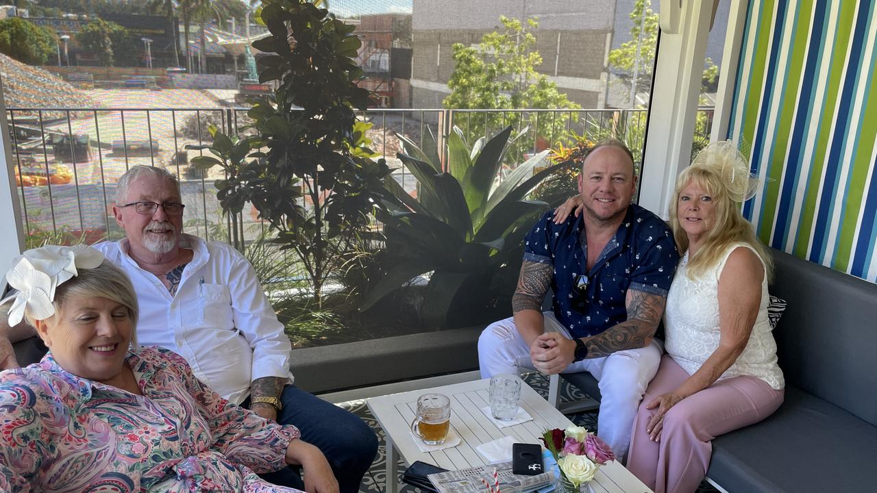 Annette Sheldon, Steve, Matt Redman and Dawn at the Ce.x club celebrating the Melbourne Cup. Picture: Matt Gazy