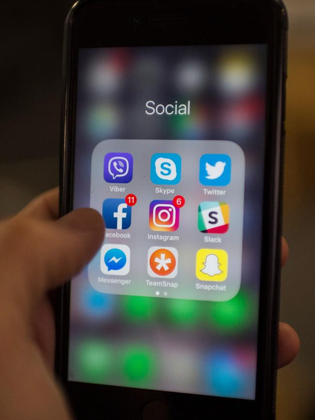 Paedophiles frequently use social media apps to get access to children. Picture: AFP