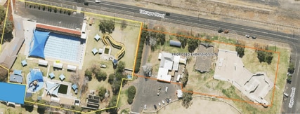 An image in council documents showing where the existing Dubbo aquatic centre could be expanded to. Picture: Dubbo Regional Council