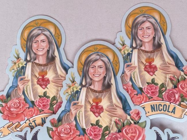 Saint Nicola Spurrier sticker. Picture: Just Adelaide Things