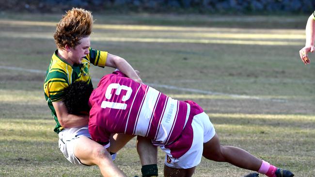 Tim Ryan makes a tackle. Picture, John Gass