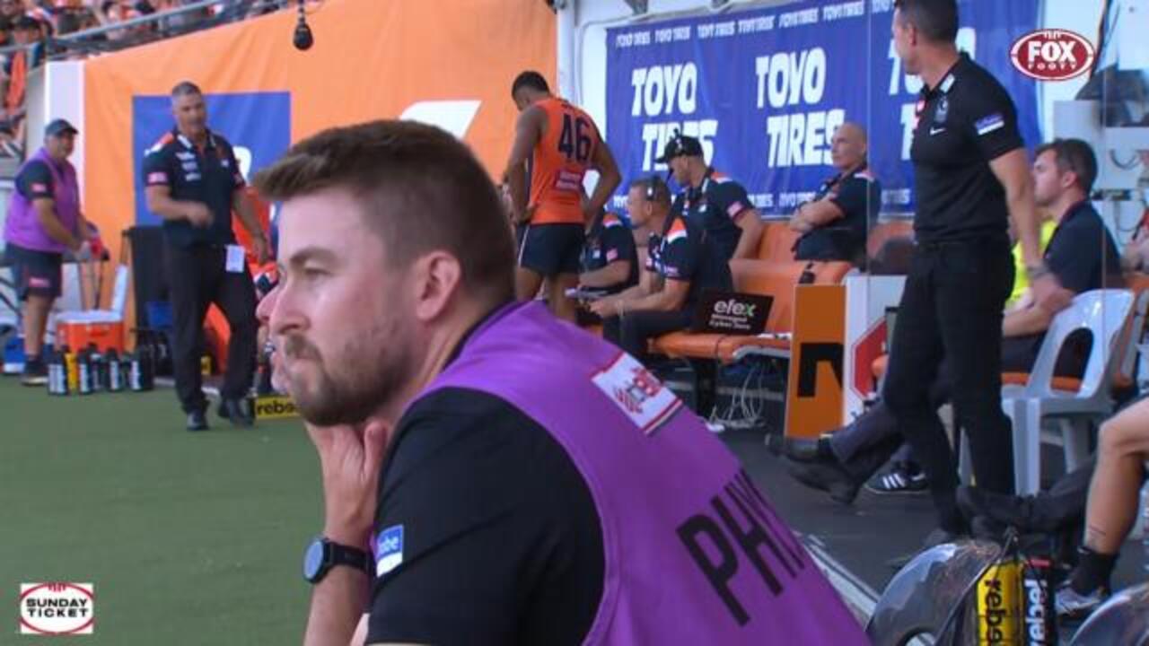 Fiery Pies, GWS coach confrontation