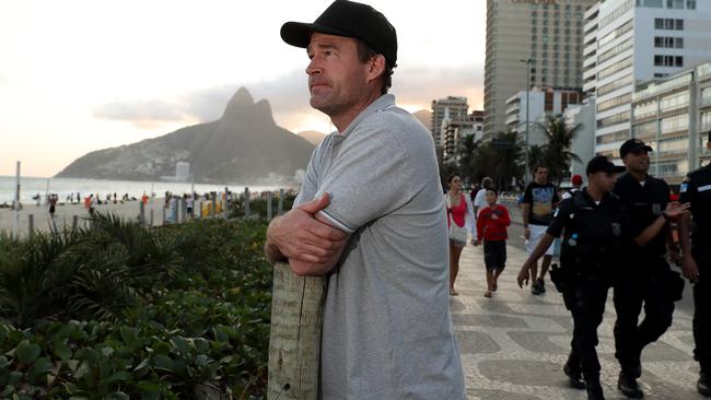 News Corp photographer Brett Costello was robbed in Copacabana of all his camera equipment. Picture: Adam Head