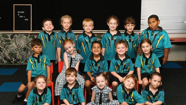 Kirwan State School. Prep A Katelin Wells. Picture: Shae Beplate. KIRWAN STATE SCHOOL PREP A Teacher: Katelin Wells Teacher Aide: Sarah Ulugia Back: Dominic, Tavi, Riley, Isabelle, Maddison, Oshen. Middle: Kylo, Charlotte, Micah, Lincoln, Scarlett. Front: Stevie, Cooper, Olivia, Adelaide, Olivia.