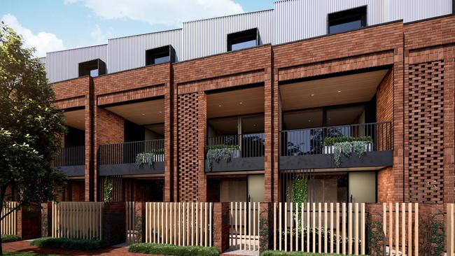 Artist's impression of the Otto Townhomes development. Picture: Supplied by Amulet Property