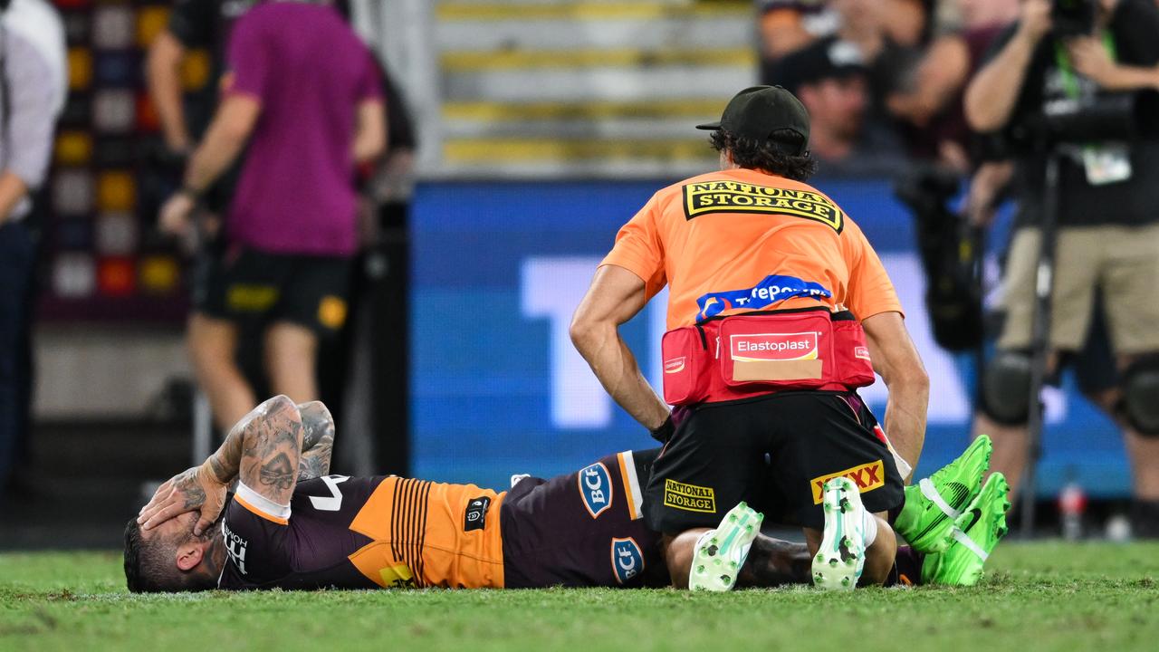 Reynolds is in some doubt for Round 3’s Grand Final rematch against Penrith. Picture: NRL Imagery