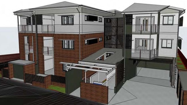 A sketch of one of the unit blocks to be built at Wellington Point. Picture: Housing Department