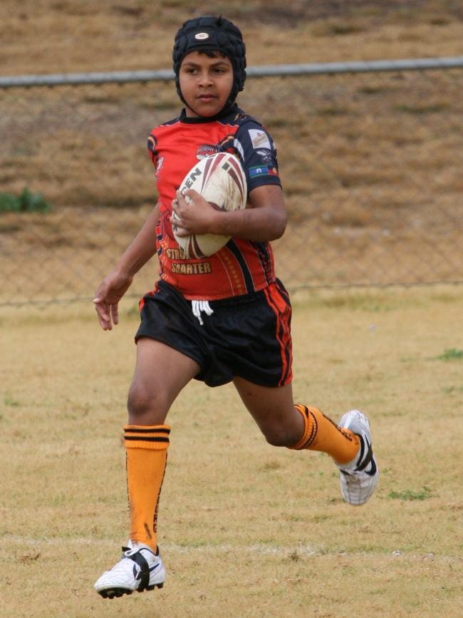 Selwyn Cobbo in action as an Under 10 in the Cherbourg Hornets