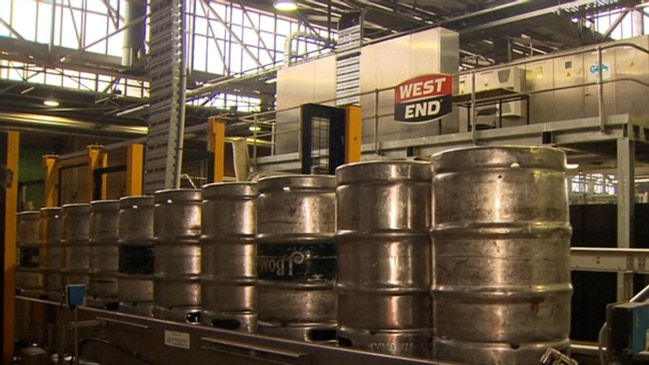 Final production at West End Brewery (7NEWS)