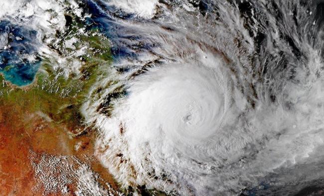 Cyclone Debbie from space. Picture: Contributed