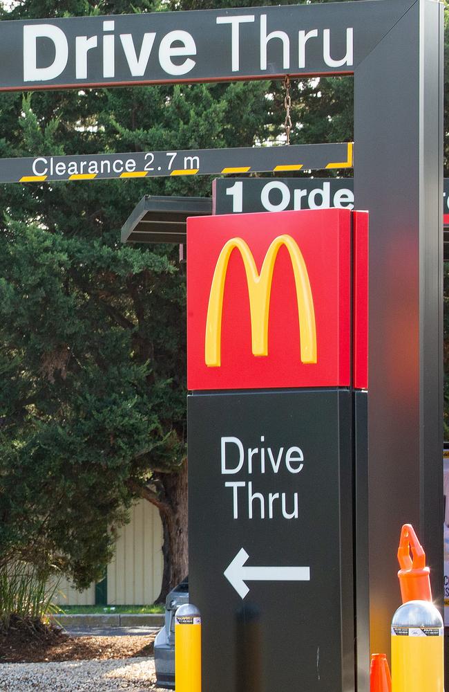 The 18-year-old man exposed himself in the McDonald’s drive thru to the female staff member. Picture: NCA NewsWire / Sarah Matray