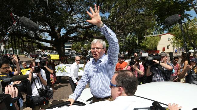 Prime Minister yet again ... Labor’s Kevin Rudd. Picture: Lyndon Mechielsen