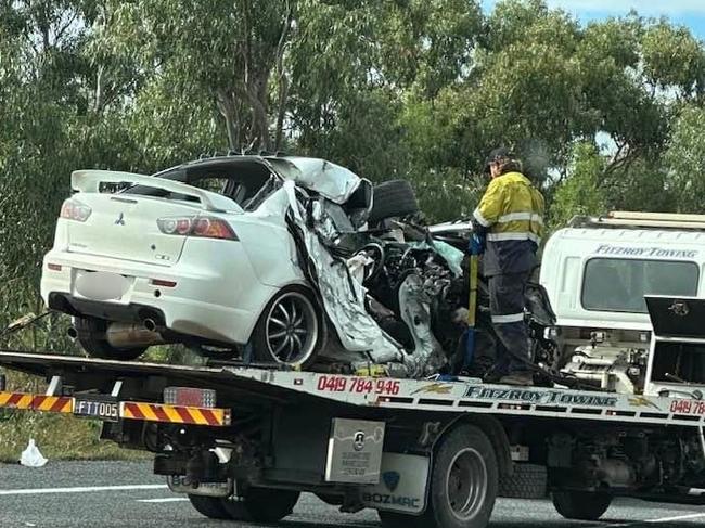 Three people were hospitalised and a car driver was in a critical condition in a crash between a vehicle and truck that closed the Bruce Highway at 2.54am at Raglan, 55km south-east of Rockhampton, crashed on the highway, in the vicinity of Fitzroy Street.