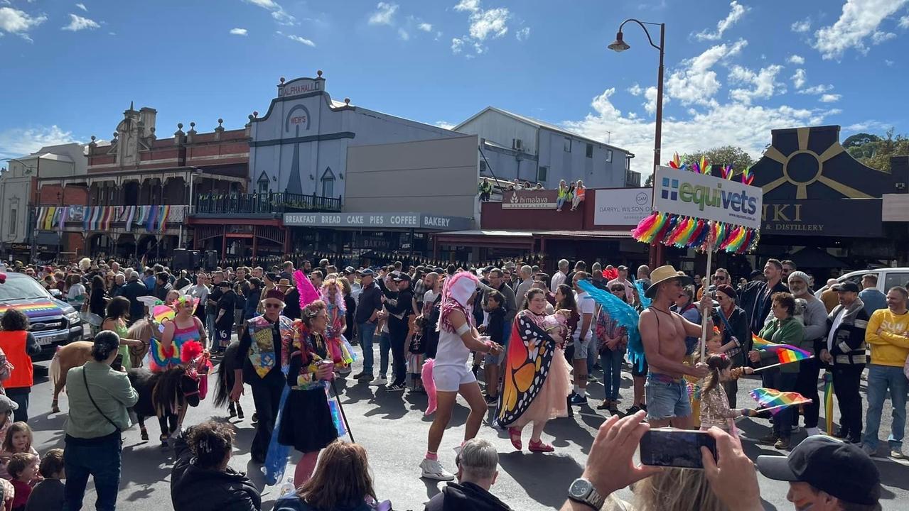 Chill Out Festival Pride Parade in Daylesford, 2023.