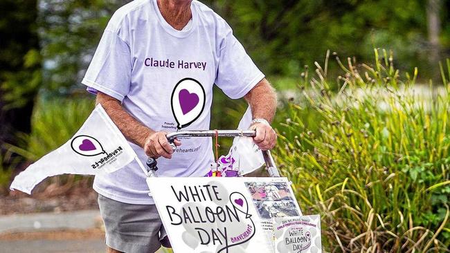 BIG HEART: Claude Harvey, the Mower Man, has raised over $1 million for Bravehearts Inc. Picture: David Magahy