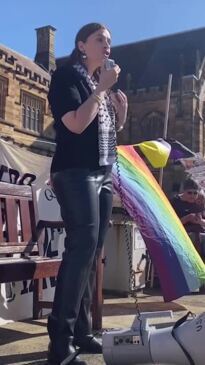 Macquarie University academic Randa Abdel-Fattah Pro-Palestine rally at University of Sydney