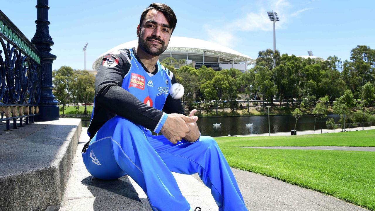 Adelaide Strikers' star leg-spinner Rashid Khan was T20's most exciting leg-spinner and Strikers MVP last season.  Picture: Bianca De Marchi