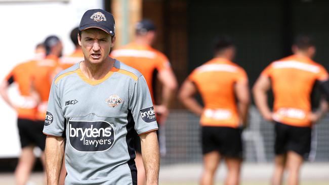 Jason Taylor hasn’t had an easy time since taking over as Wests Tigers coach.