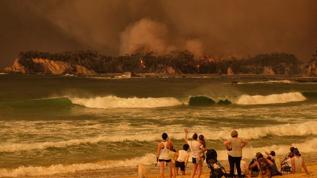 The apocalyptic scenes at Malua Bay six months ago. Picture: Alex Coppel.