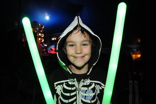 Young country music fan Dallas Morris, 7, from Coolum dresses up for the occasion at the Optus Music Muster on Wednesday night. Picture: Craig Warhurst