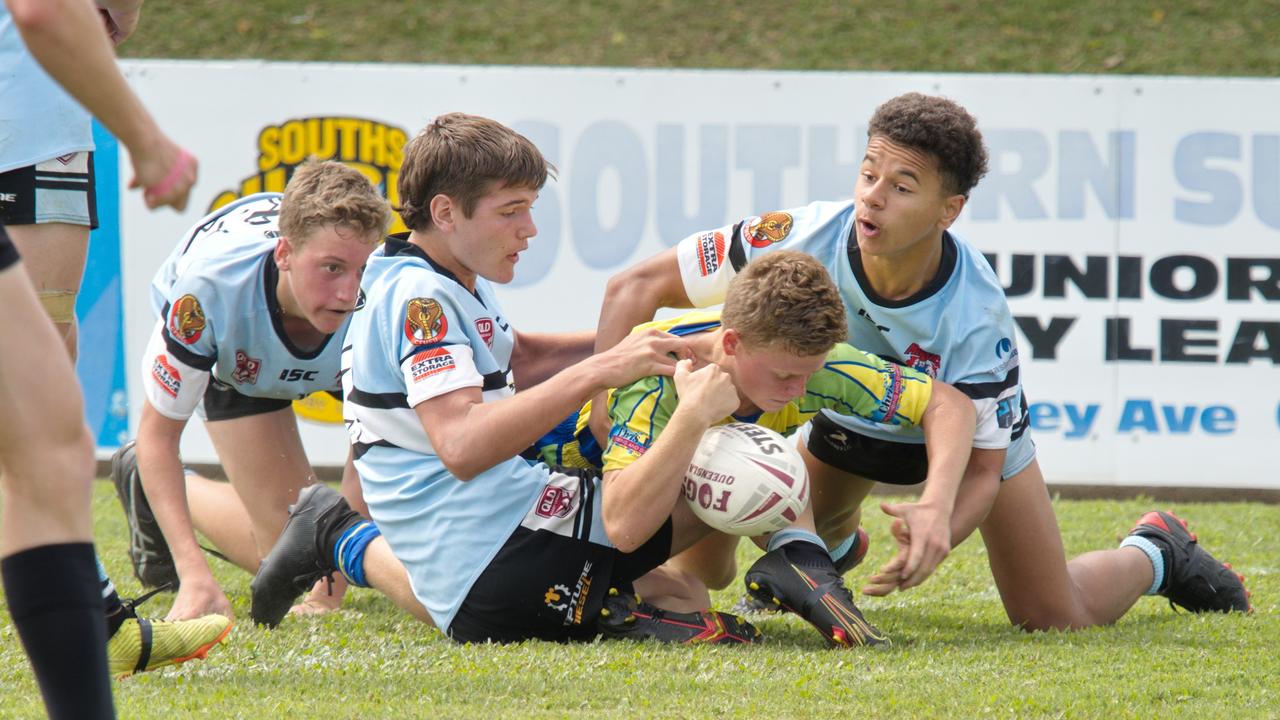 Hunter Harris in the Wanderers and Moranbah clash in the RLMD U15s semi final, August 21, 2021. Picture: Marty Strecker