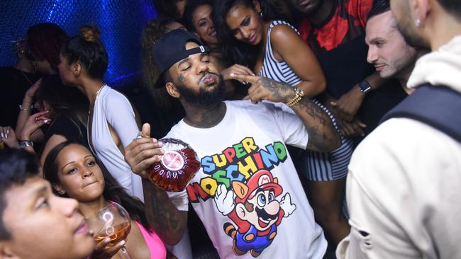 Jayceon Terrell Taylor pictured as celebrities party at the VIP Room in Dubai, UAE. Picture: Bancroft Media