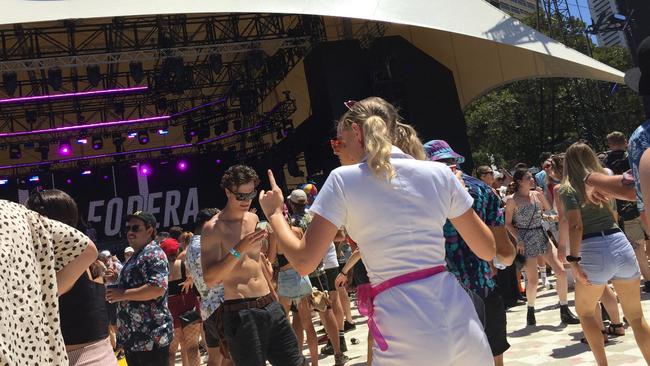 A picture from inside the grounds of the 2019 Field Day music festival held in The Domain, Sydney, on January 1, 2019.Picture: Derrick Krusche