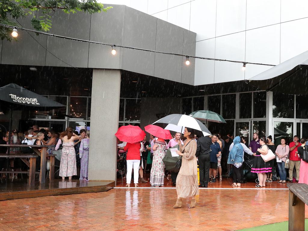 The funeral for Hannah Clarke and her three children, Aaliyah, Laianah and Trey, in Brisbane. Picture: Liam Kidston