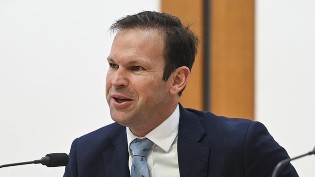 Senator Matt Canavan has called the Greens’ concerns over Bravus’ coal mine“absurd”, asking how could it damage the Great Barrier Reef when it was 400km away from the ocean? Picture: NCA NewsWire / Martin Ollman