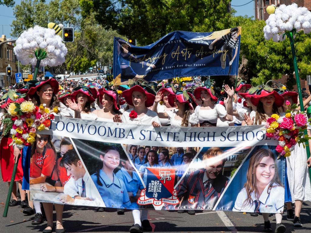 Toowoomba State High School. Grand Central Floral Parade.Carnival of FlowersSaturday September 16, 2023