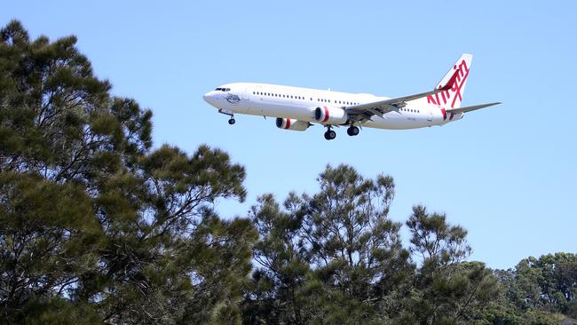 A Virgin Australia flight at Gold Coast Airport, Wednesday, April 22, 2020. Picture: Supplied, Gold Coast Bulletin