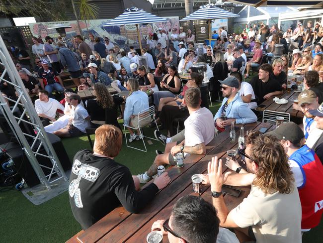 AFL grand final celebrations around Geelong . The Torquay Hotel Torquay the crowd Picture: Mark Wilson